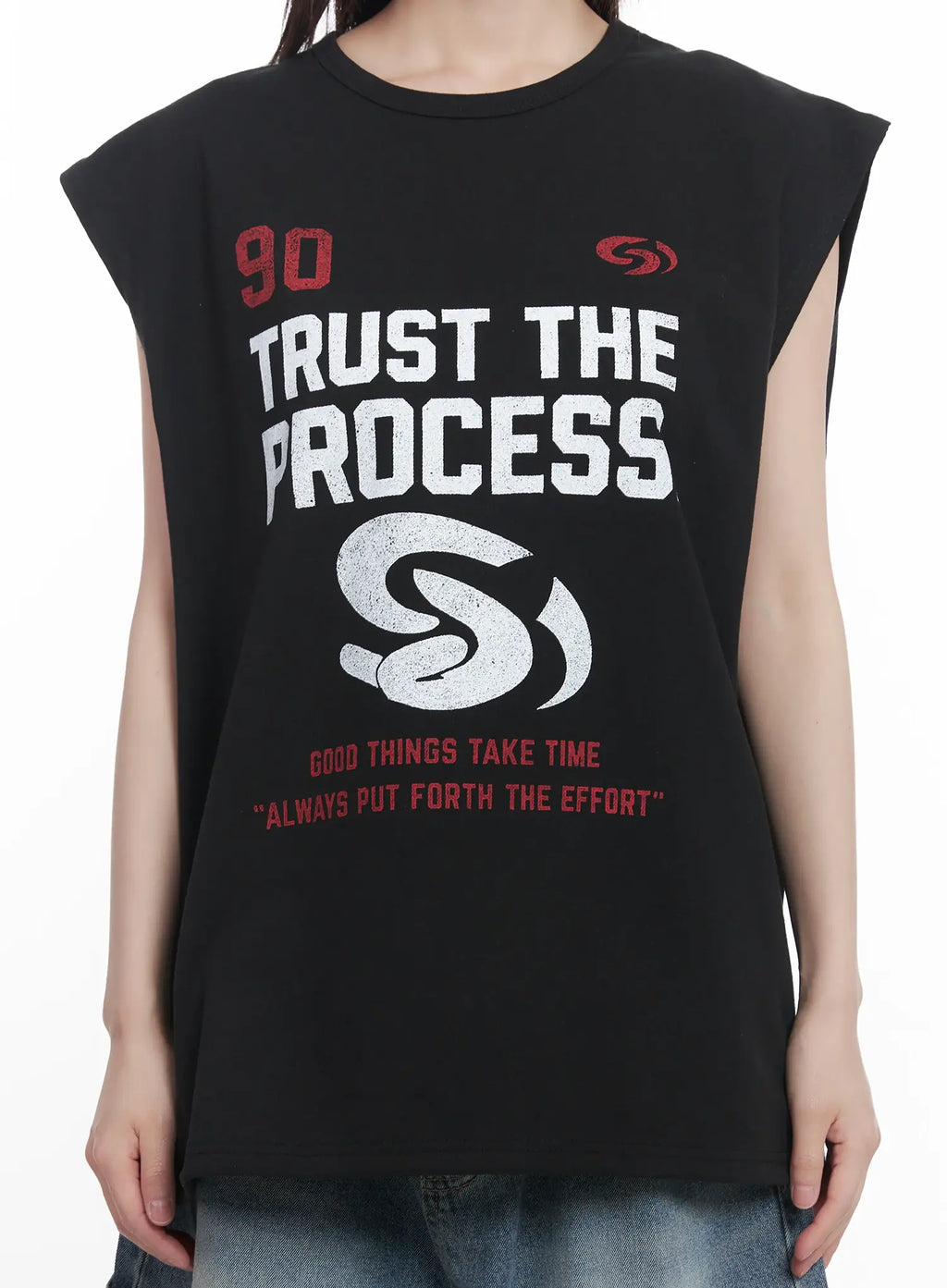 Graphic Oversized Tank Top CU518