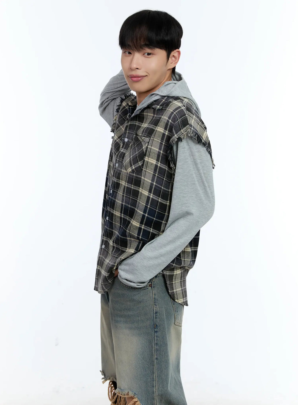 Men's Layered Hoodie Tee IL517