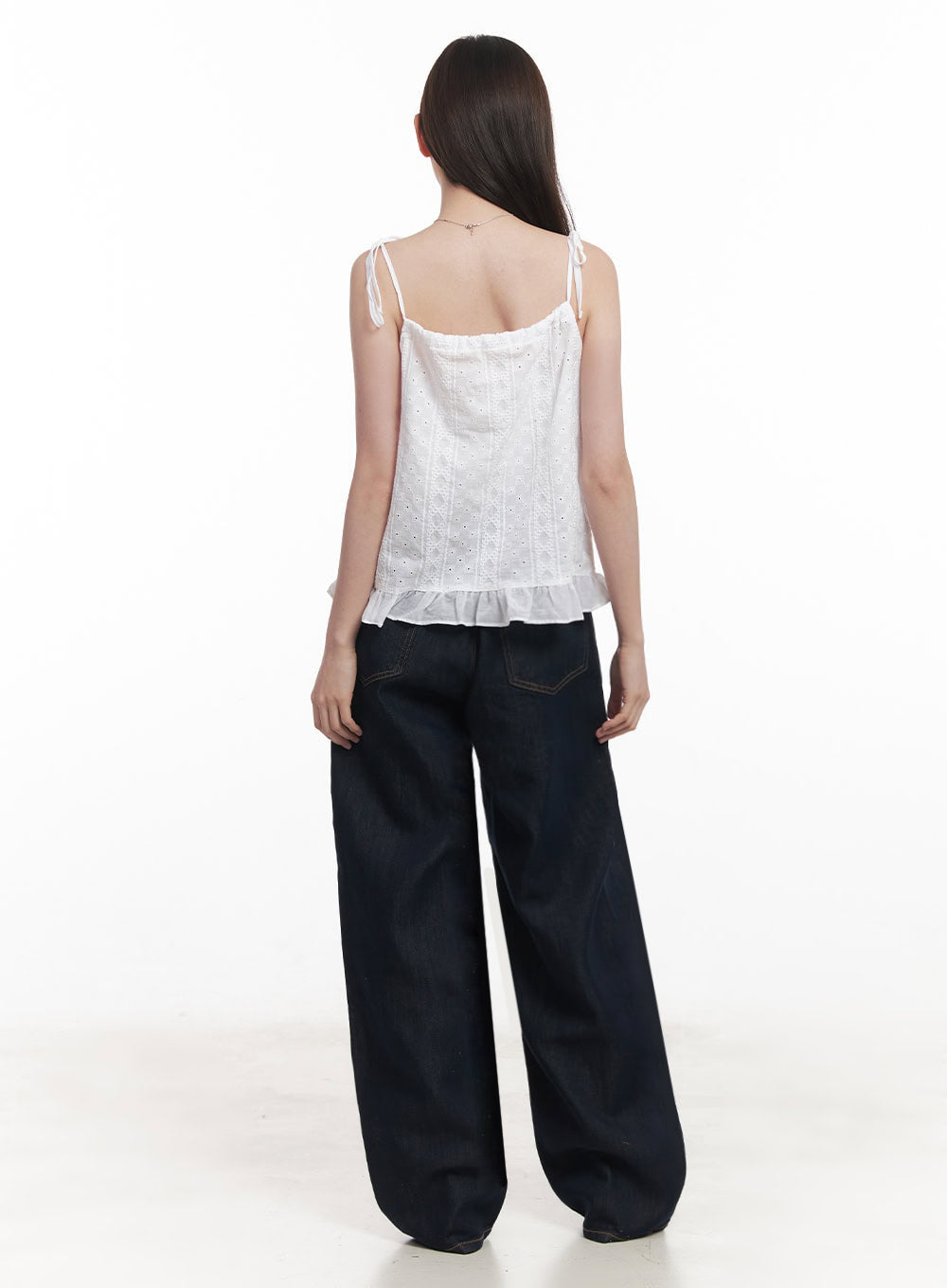 Frill Lace Ribbon Cami Top IY509