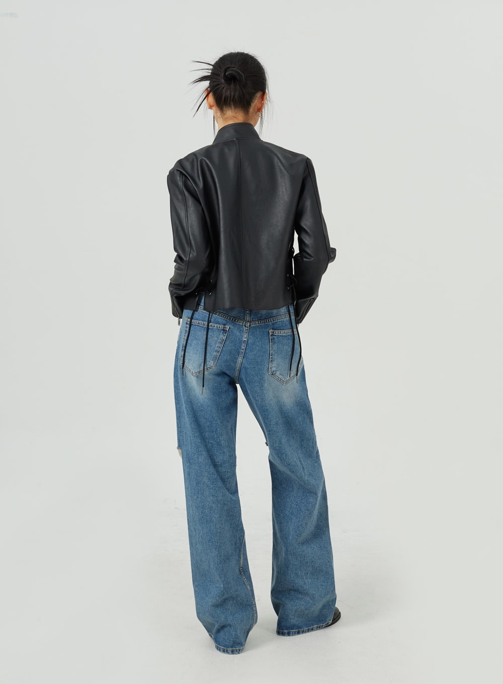 Standard Fit Faux Leather Jacket CM317