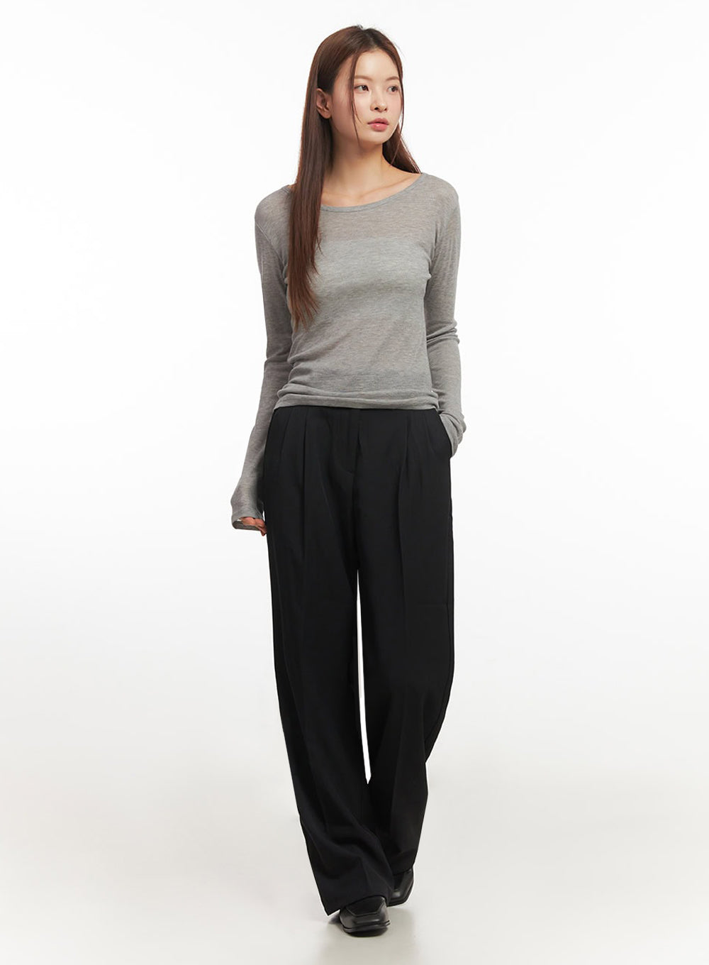 Essential Sheer Long-Sleeve Top IM524