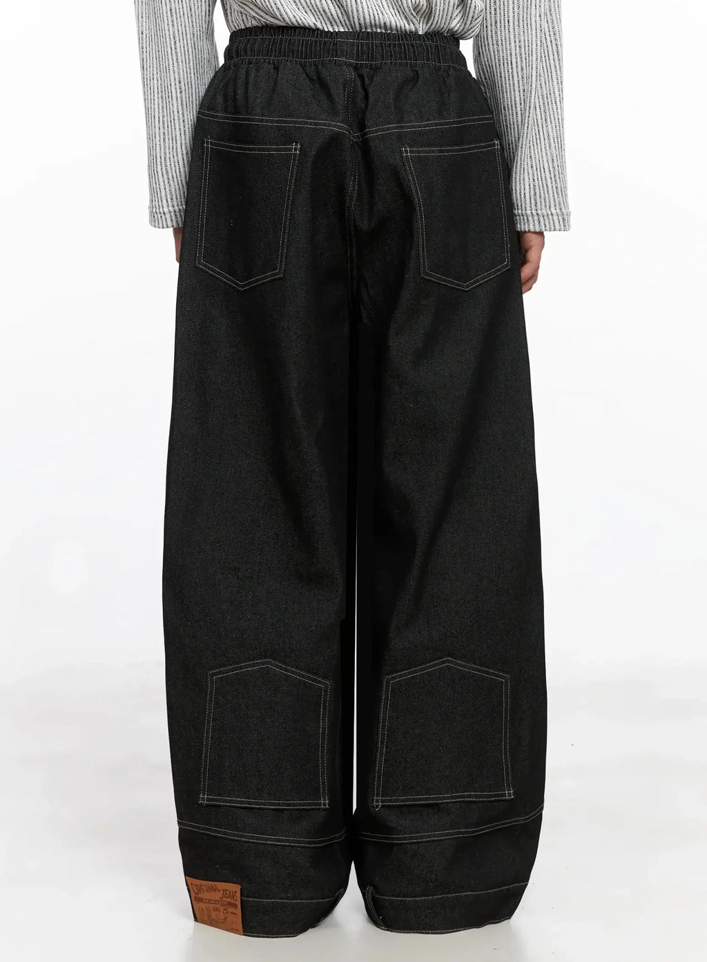 Men's Dark Denim Wide Pants IO517