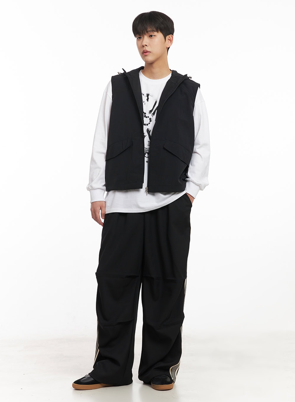 Men's Wide-Fit Striped Sweatpants IM517