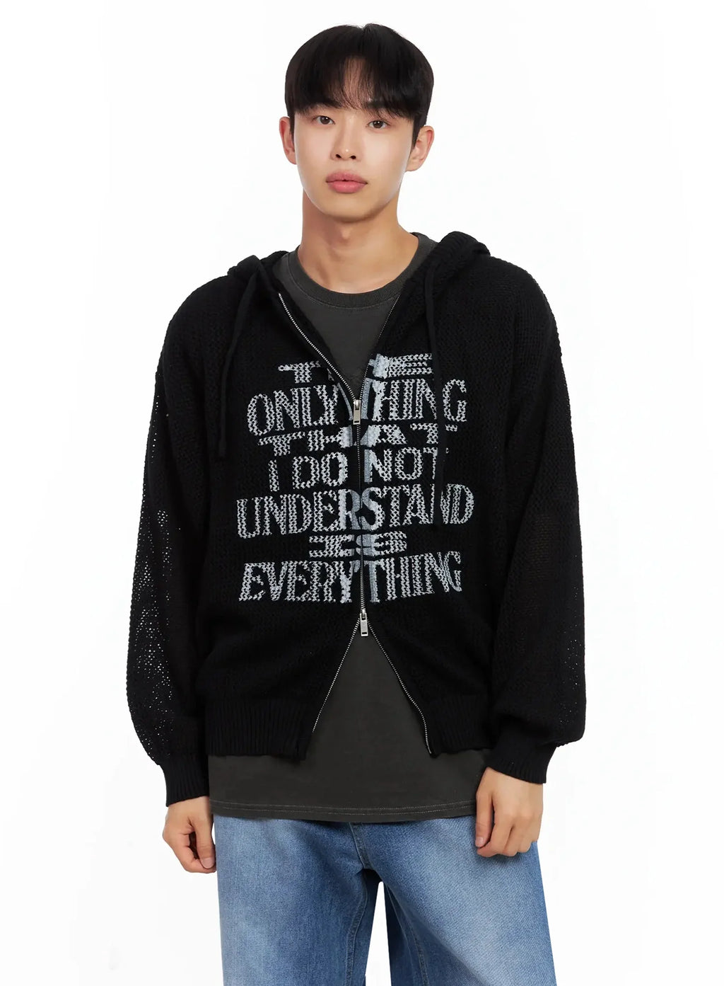 Men's Graphic Zip-Up Hoodie IL516