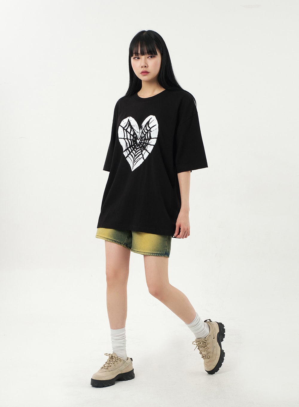 Yellow Wash Denim Shorts CA328