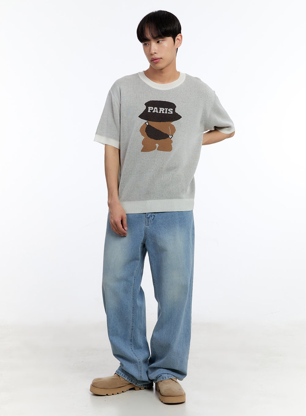 Men's Wide-Leg Jeans (Light Blue) IY530