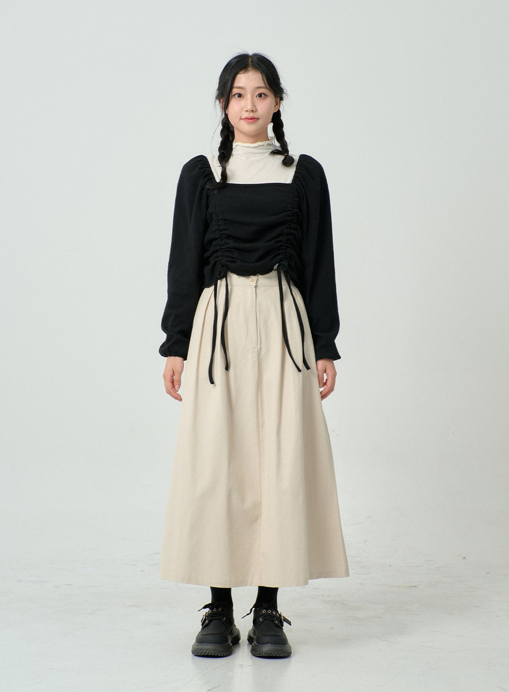 High Waist Bending Long Skirt BN03