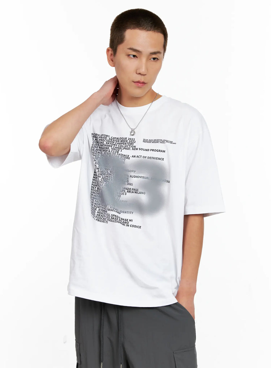 Men's Graphic Spray-Print Tee IG508