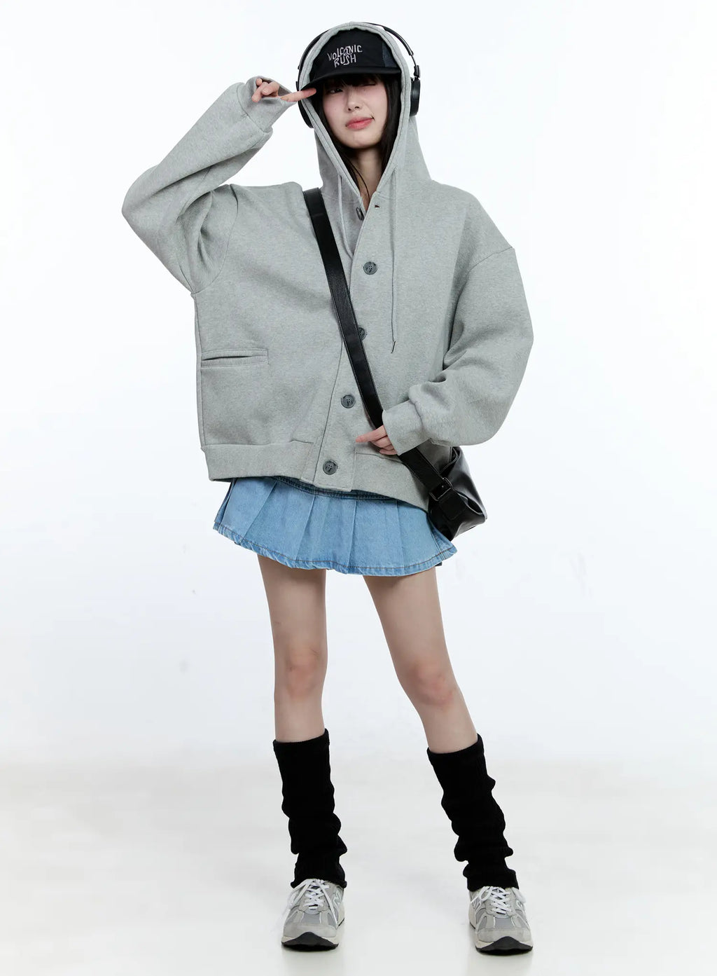 Oversized Buttoned Hoodie CG511