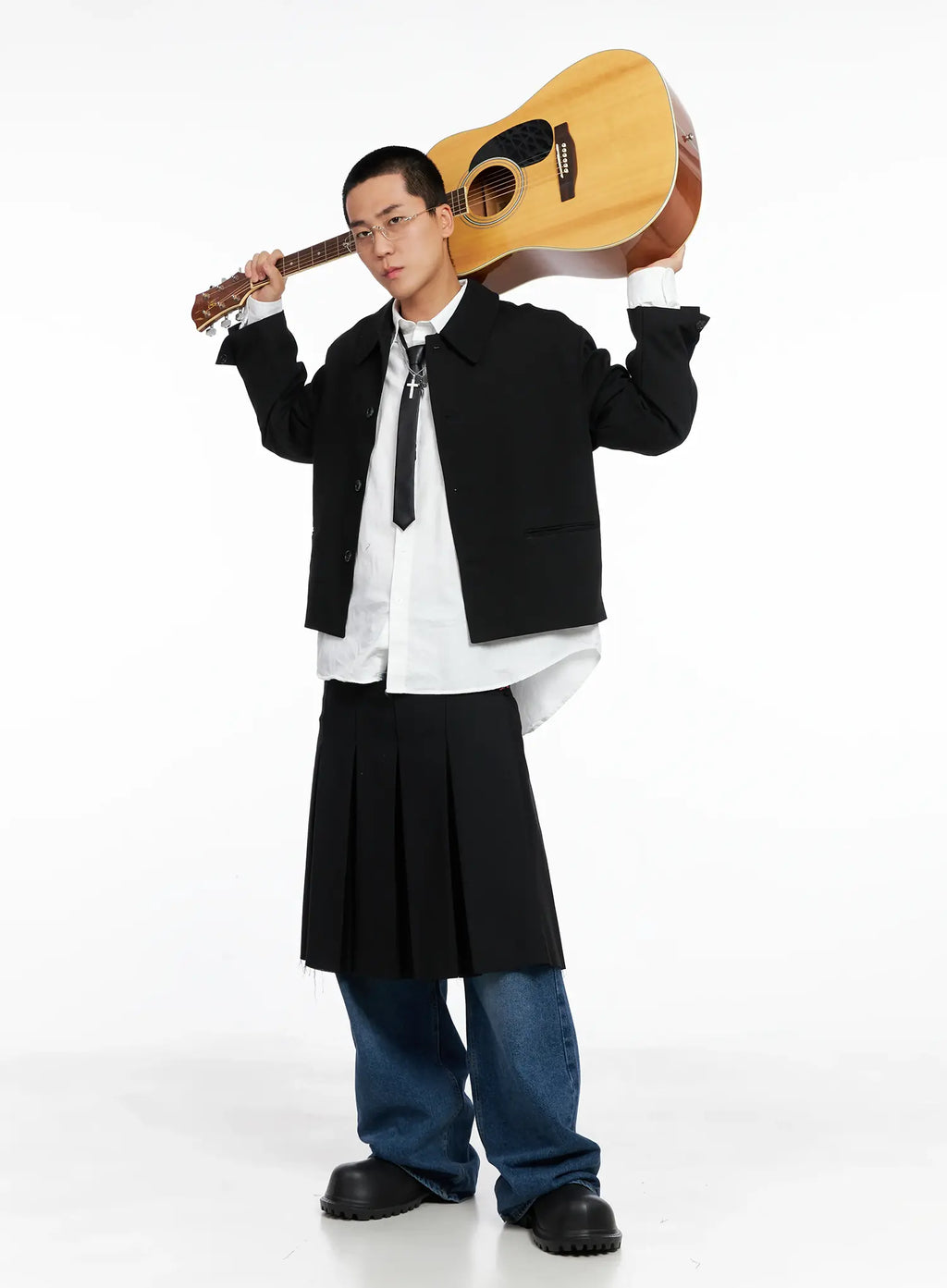 Men's Classic White Button-Up Shirt IS502