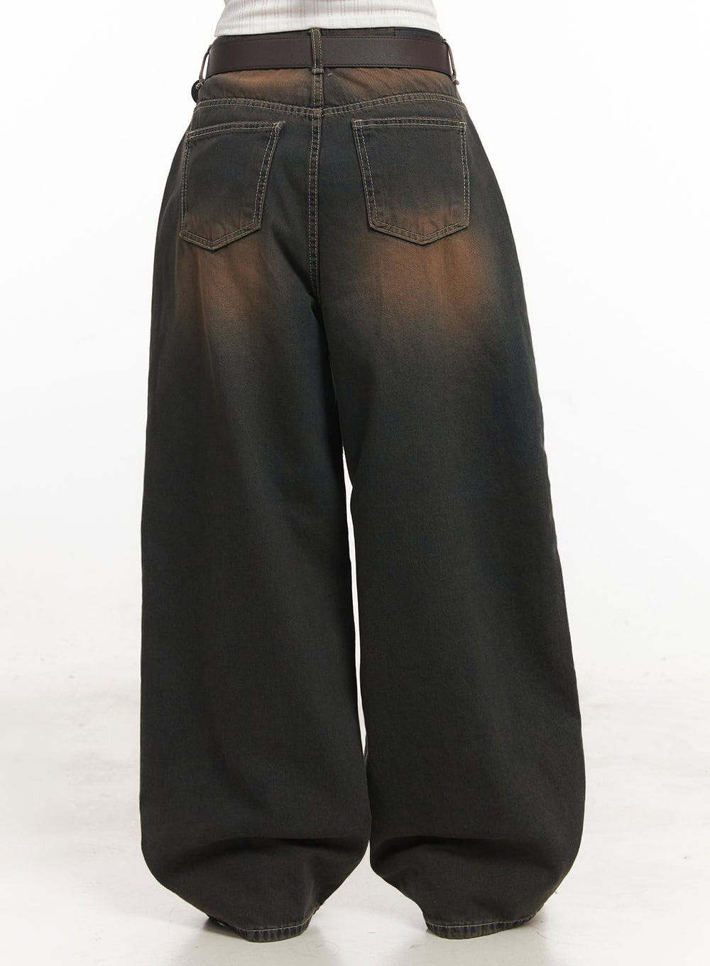 Bethany Vintage Washed Baggy Jeans IA524