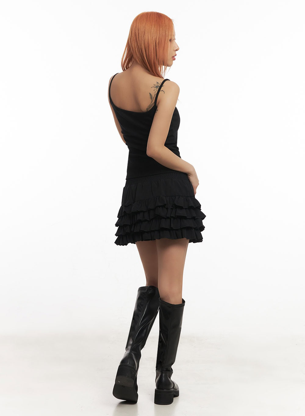 Frill-Trim Square Neck Cami Top IA515