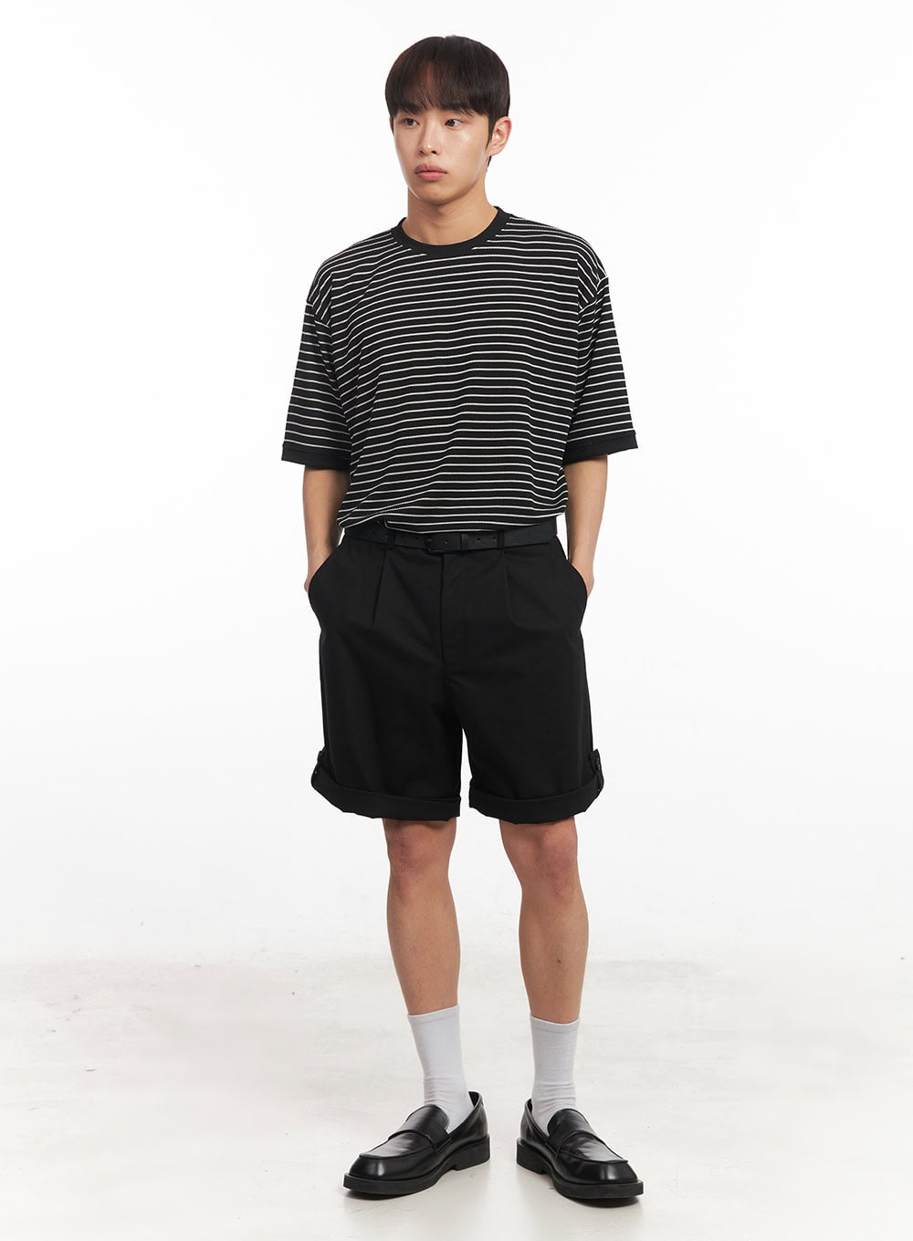 Men's Striped Round Neck T-Shirt IA518