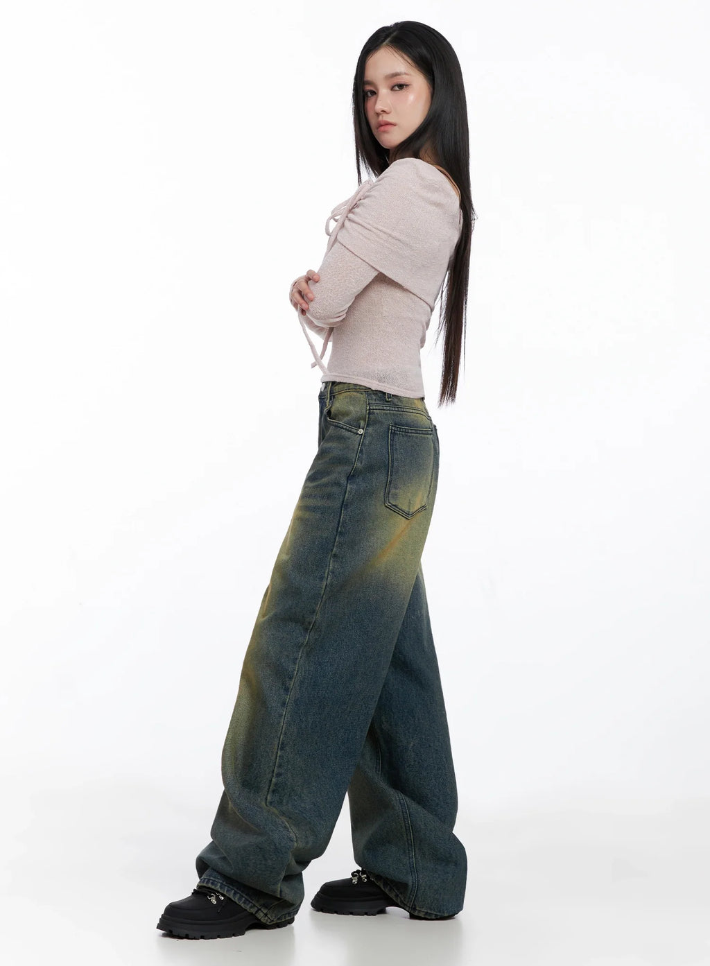 Elora Washed Baggy Jeans IS525