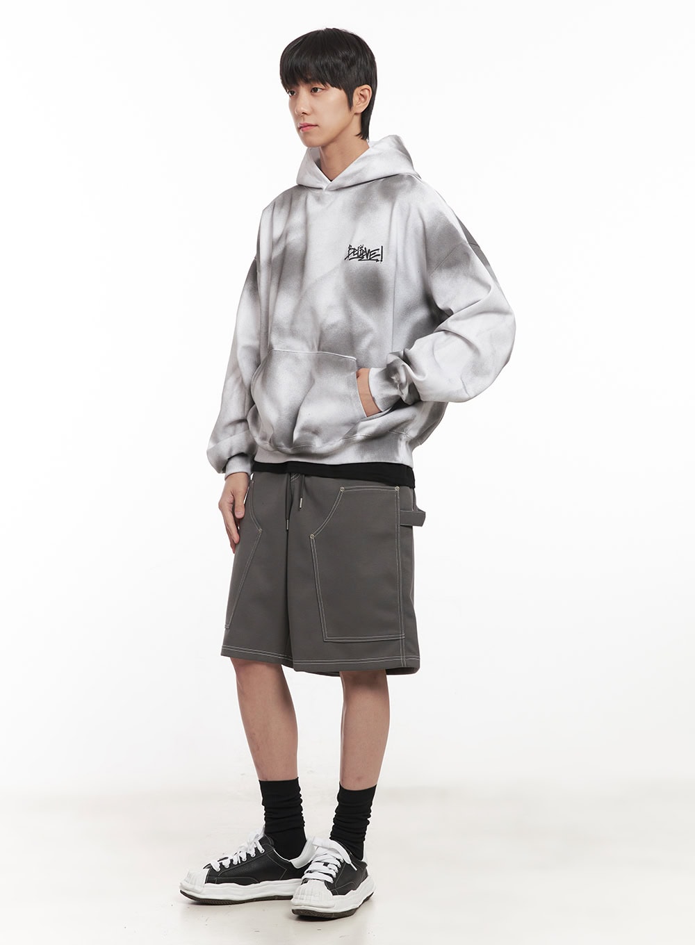 Men's Washed Oversized Hoodie IM519