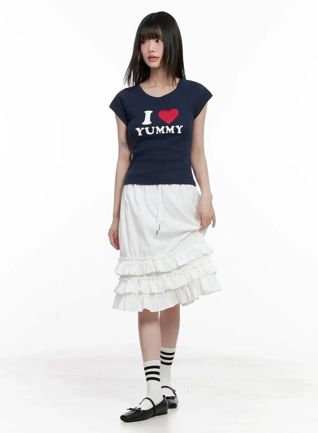 I Love Yummy Cropped Graphic Tee IL528