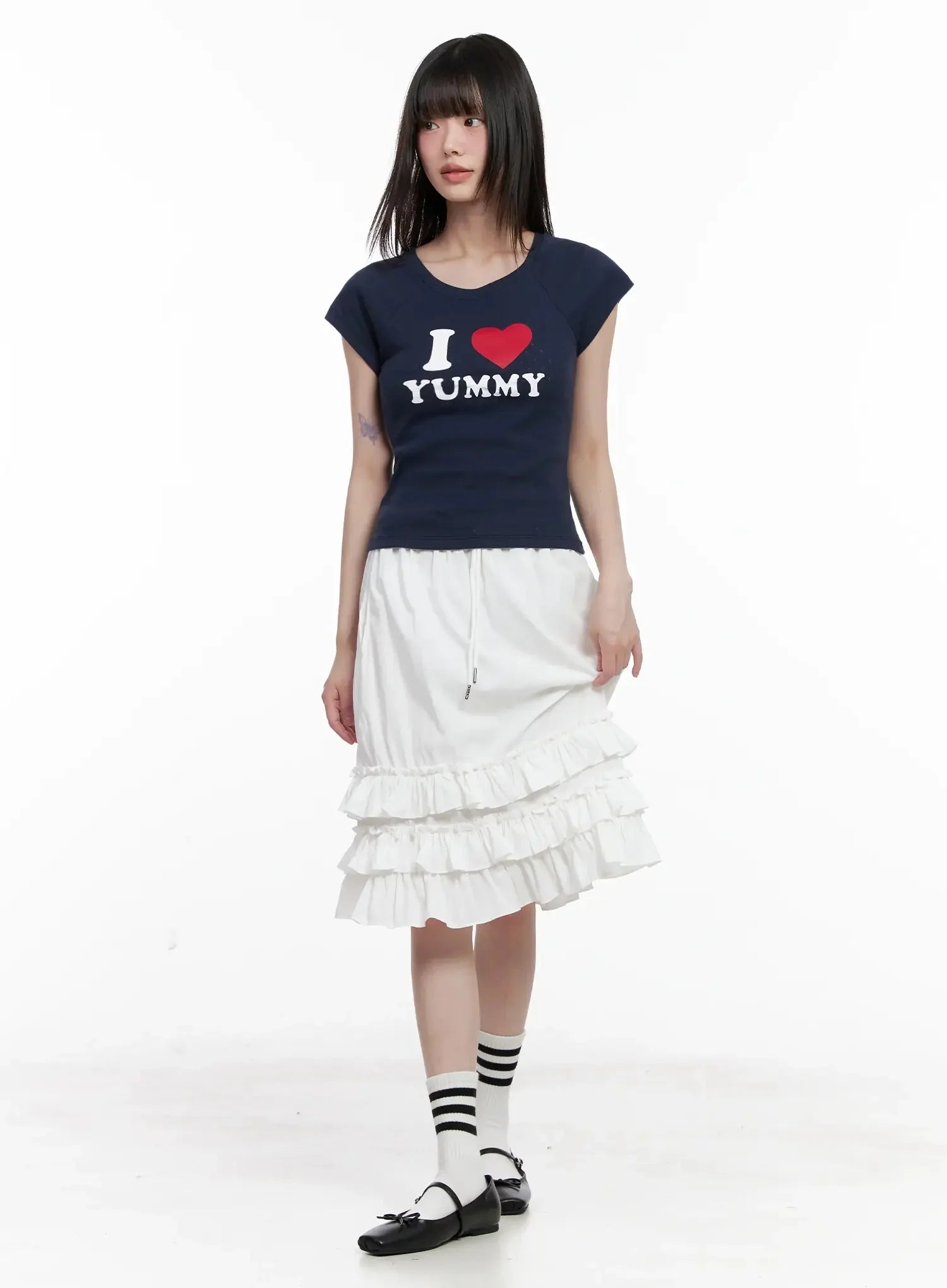 I Love Yummy Cropped Graphic Tee IL528