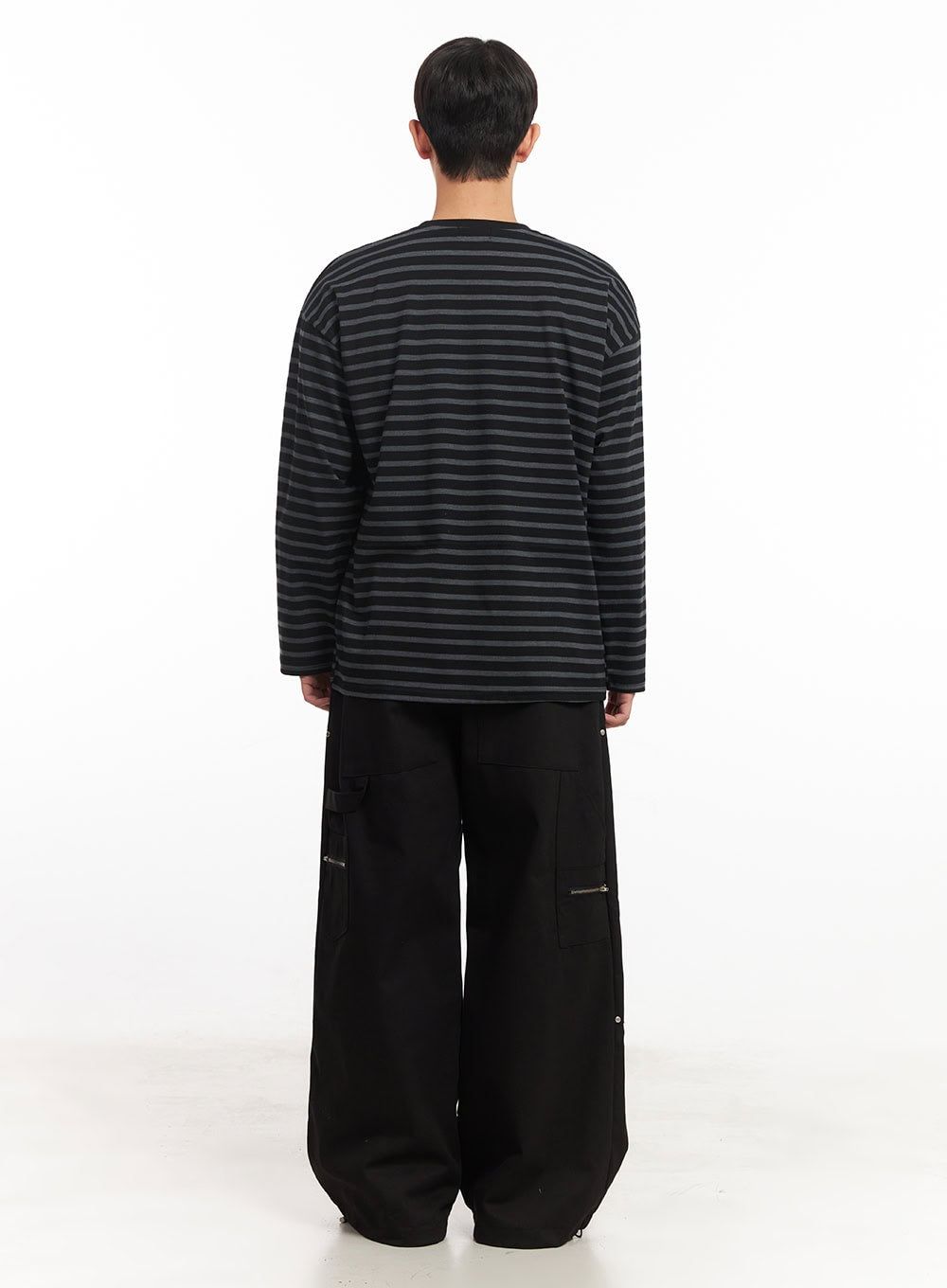 Men's Stud Cotton Wide-Leg Pants IM528