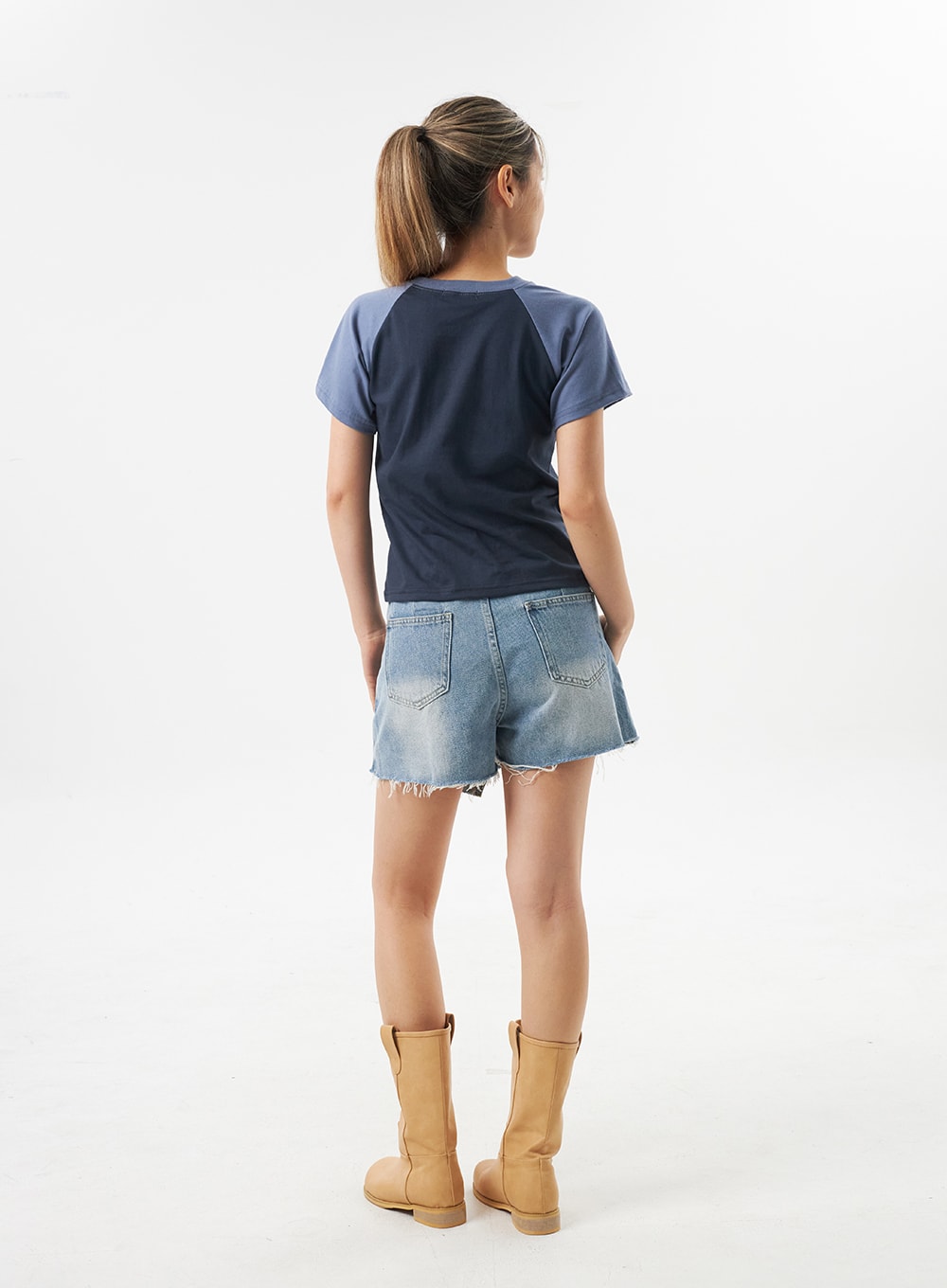 Ripped Denim Skort CU302