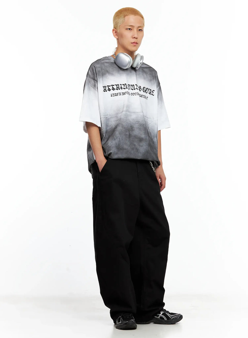 Men's Gradient Graphic Oversized Tee IL511