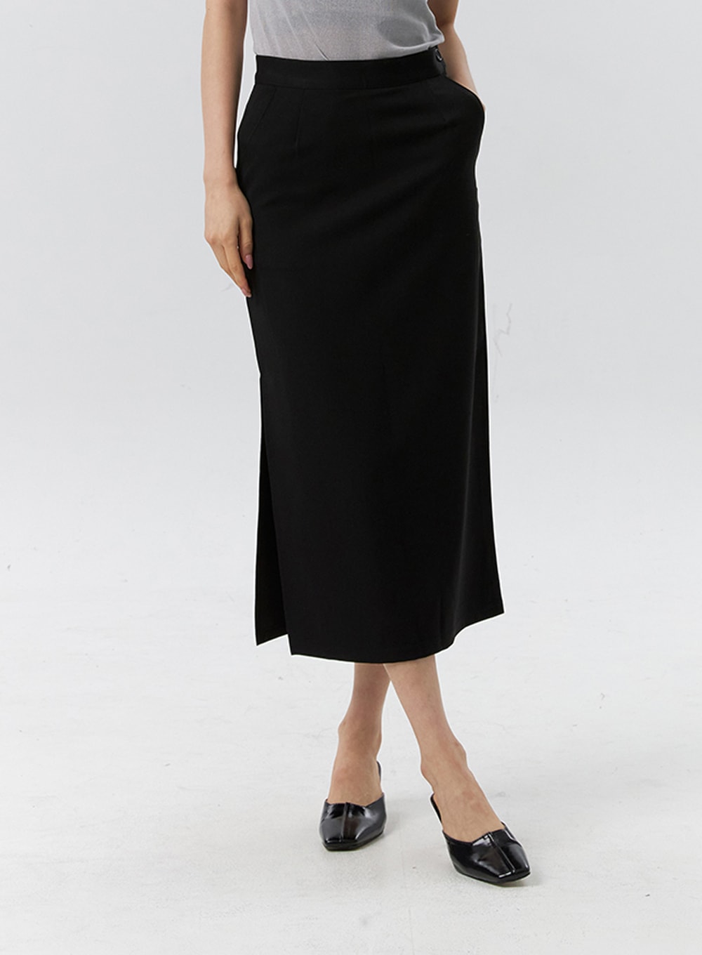 Side Slit Maxi Skirt IL321