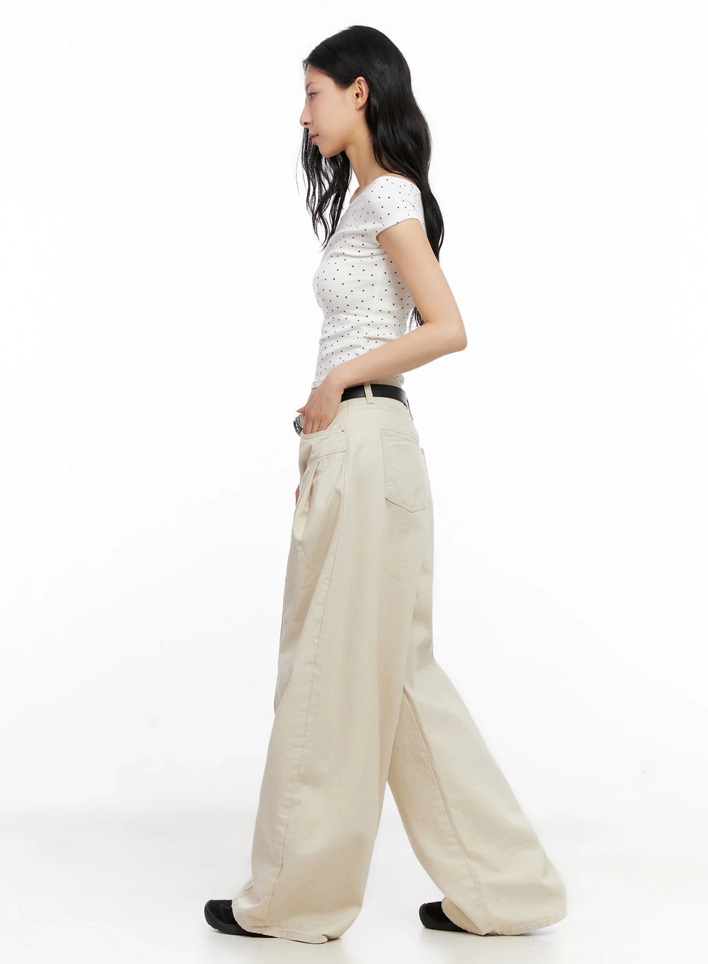 Star Print Off-Shoulder Crop Top IG508