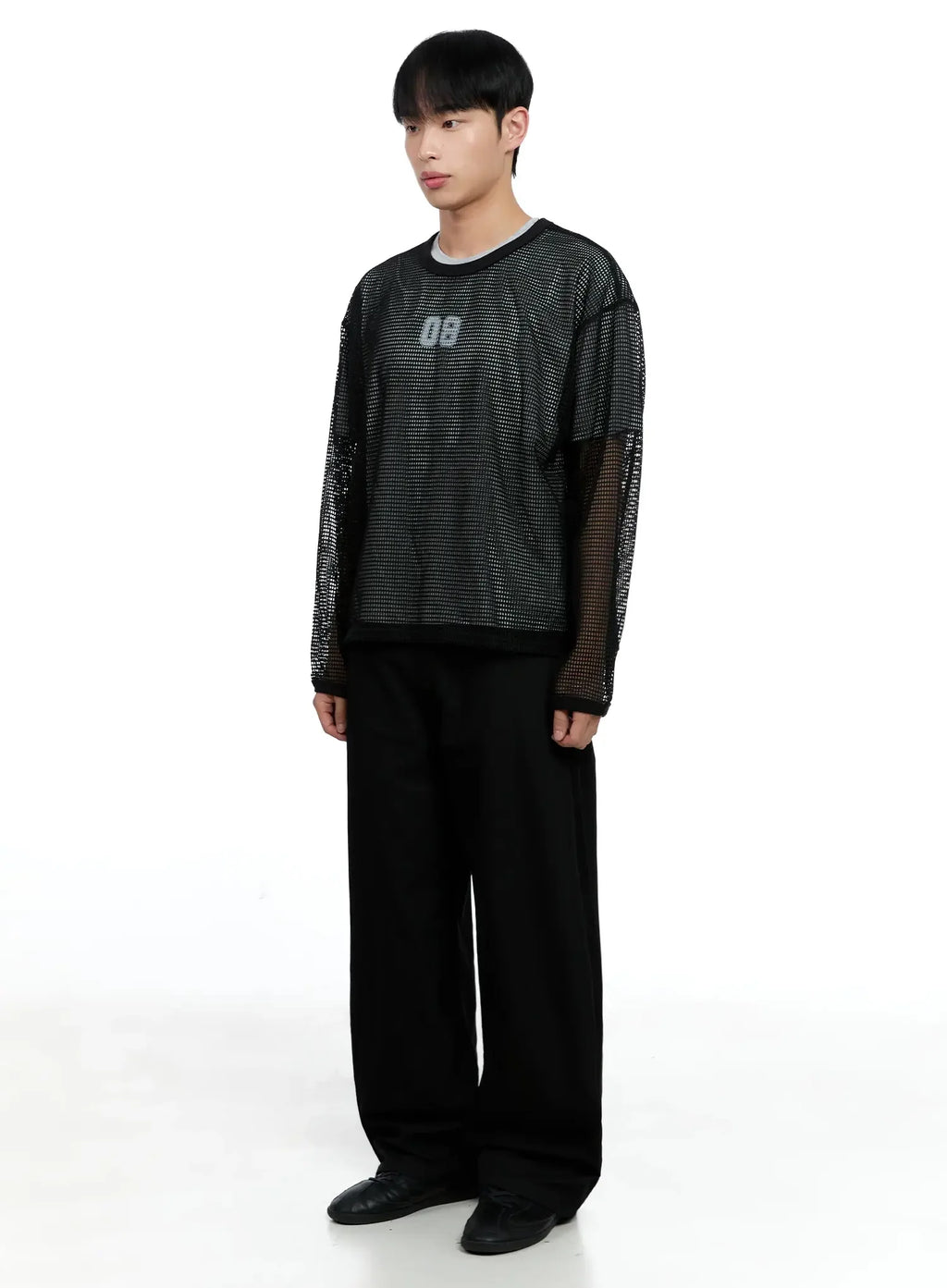 Men's Mesh Graphic Long Sleeve Tee IG520