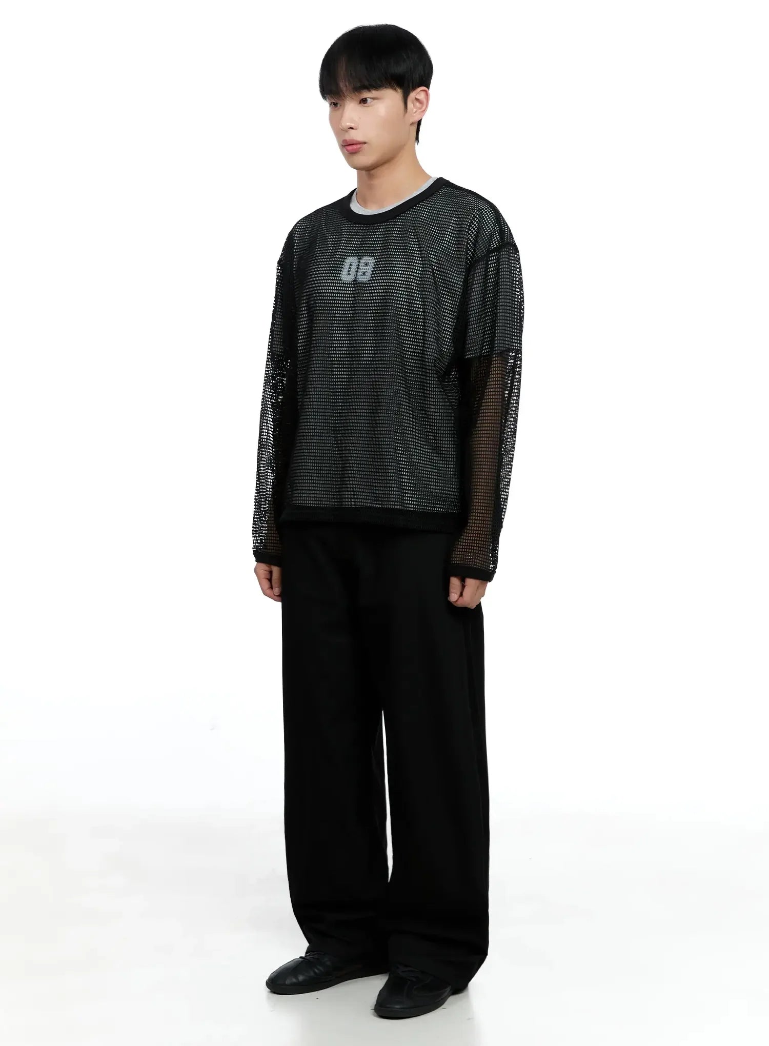 Men's Mesh Graphic Long Sleeve Tee IG520