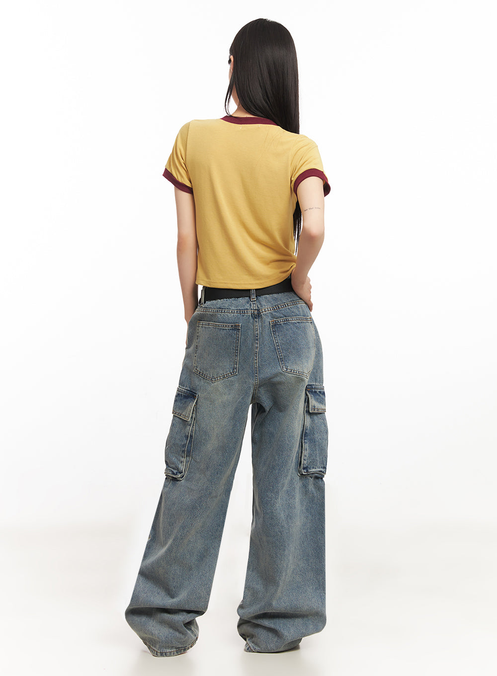 Star Number Graphic Crop Top IY502