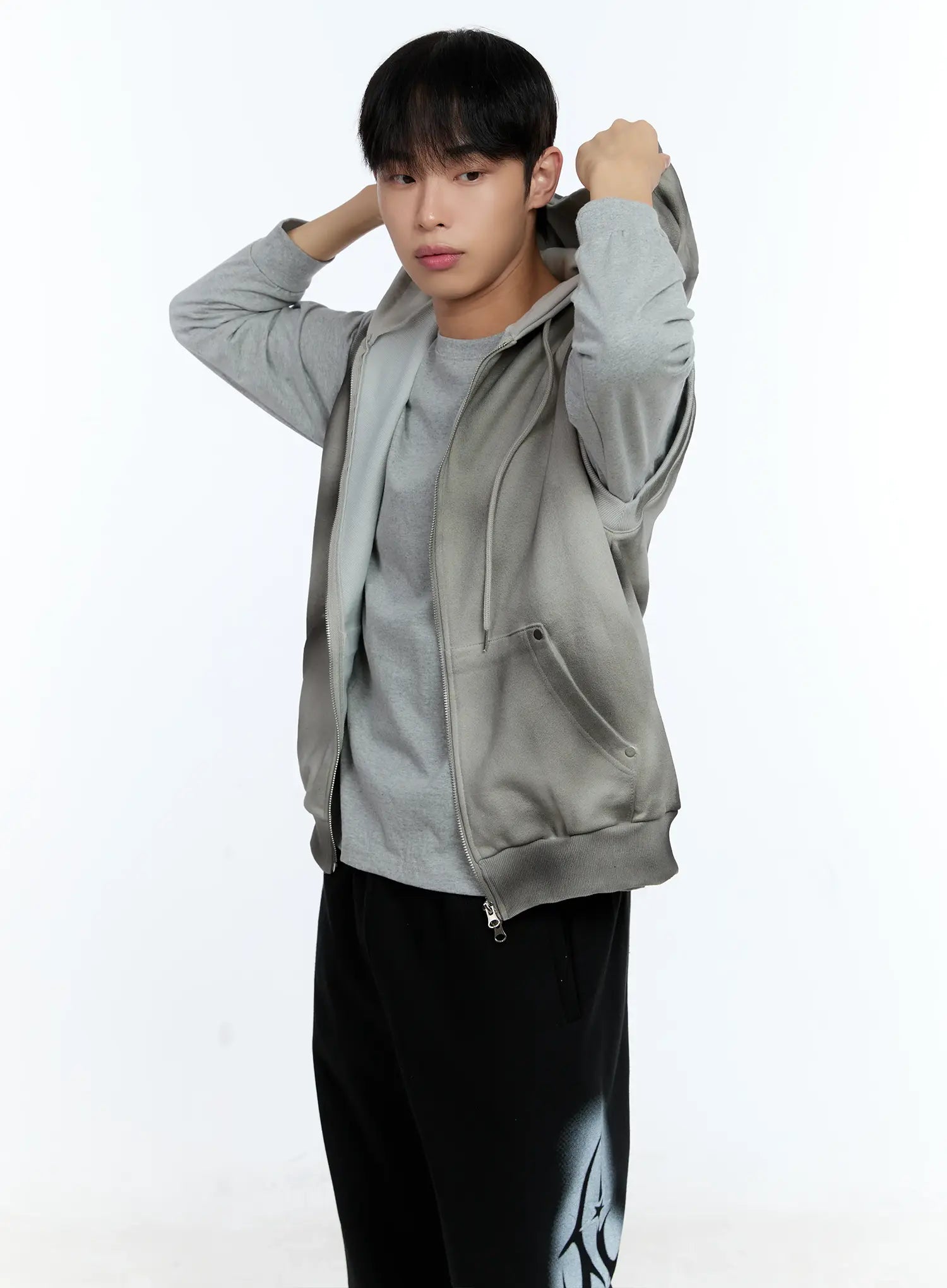 Men's Grunge Tie-Dye Sleeveless Hoodie IG515