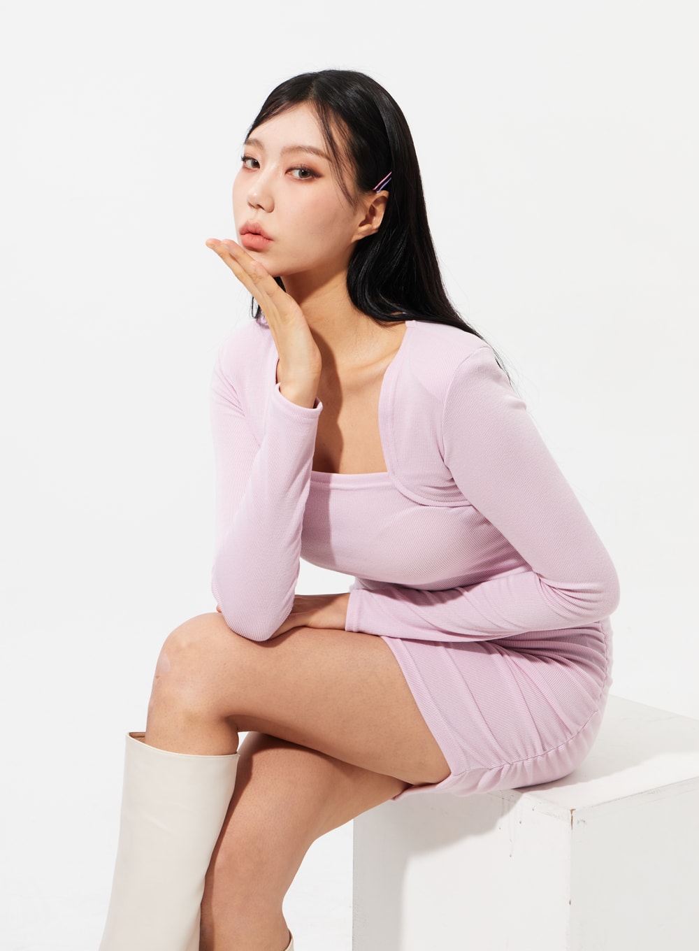 Square Neck Mini Dress IM308