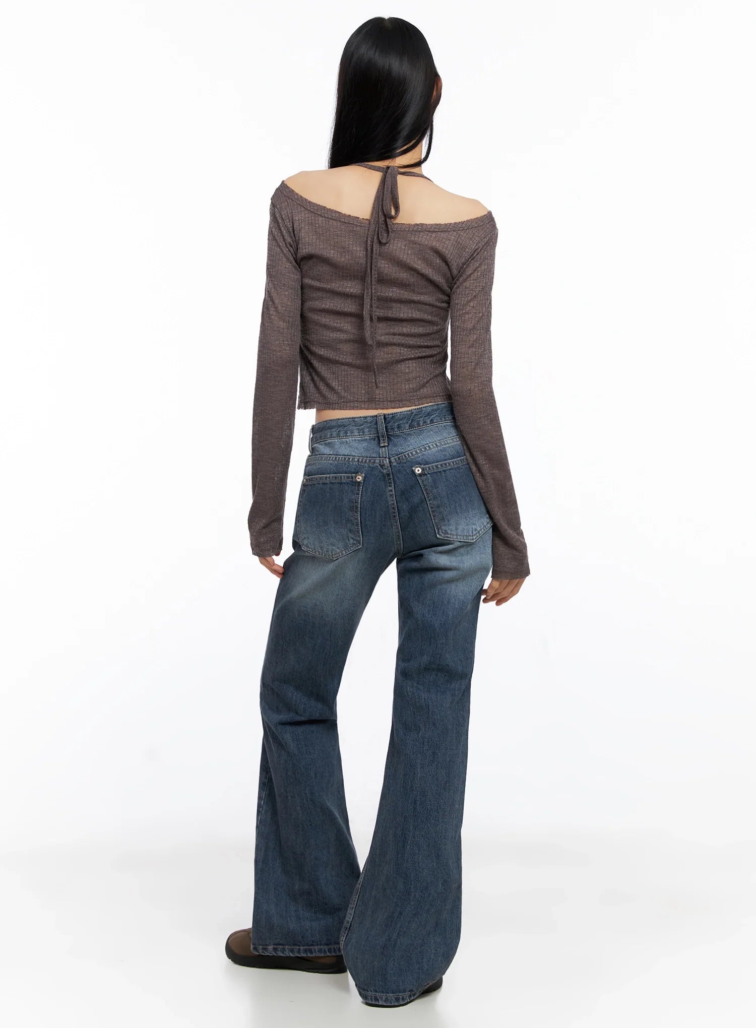 Ribbed Halterneck Top CO516