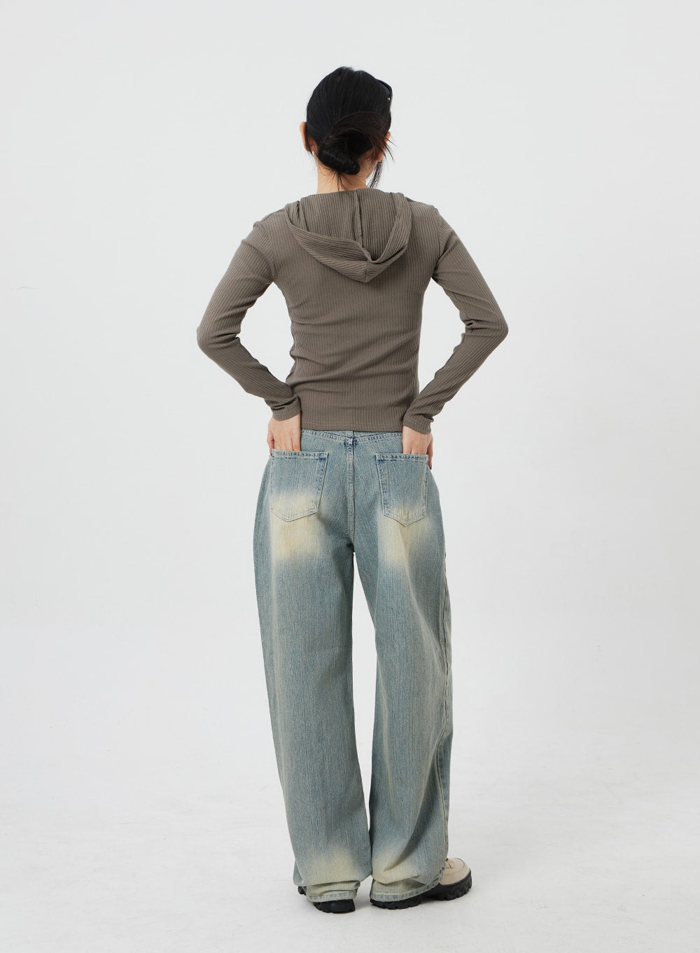 Light Wash Baggy Jeans CF323