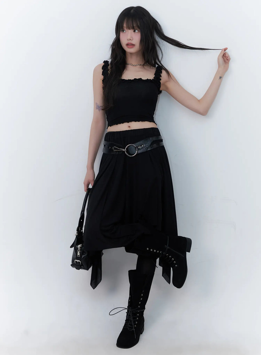 Frill Cropped Tank Top CU520