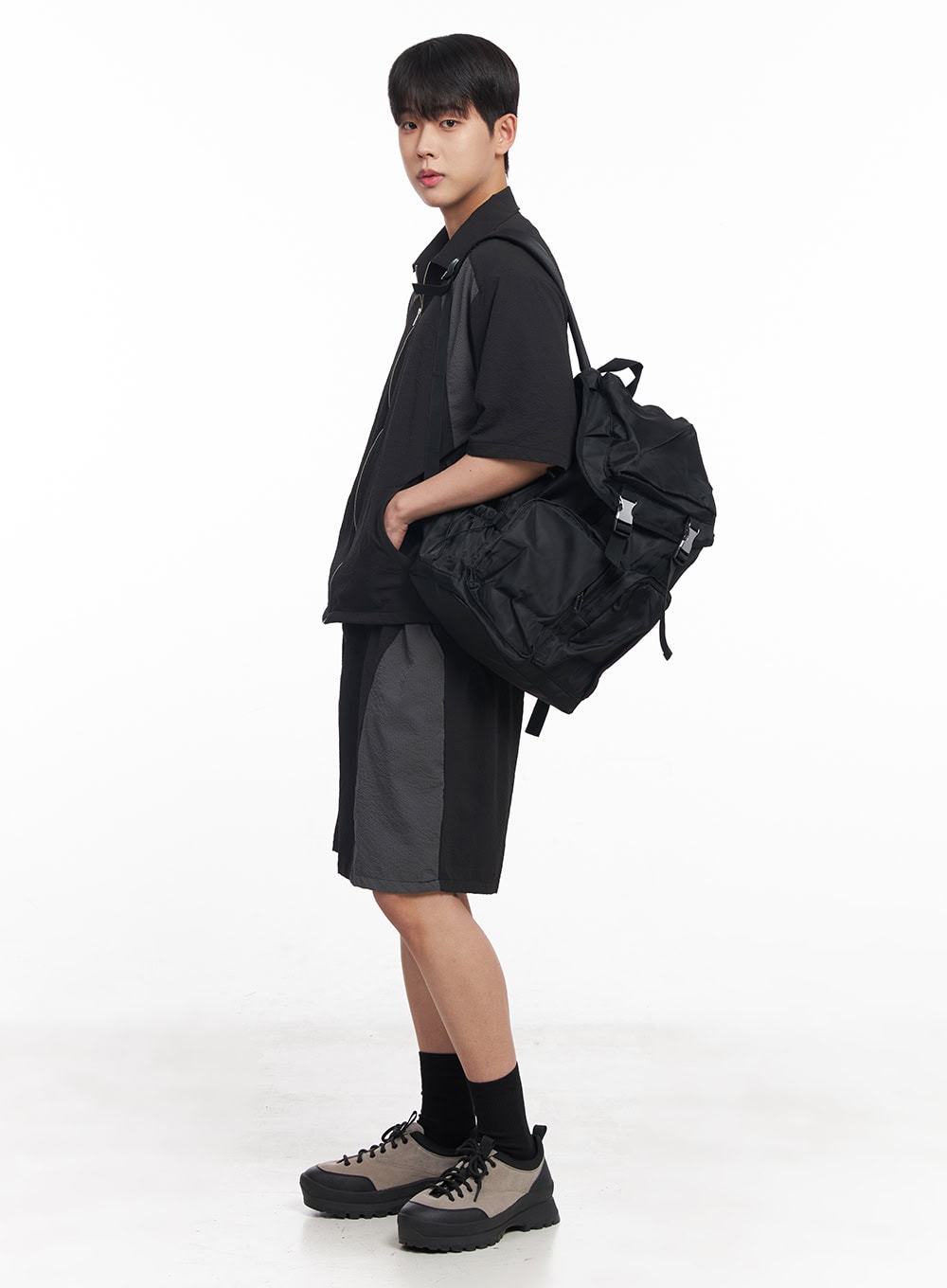 Men's Two-Tone Wide-Leg Shorts IY520