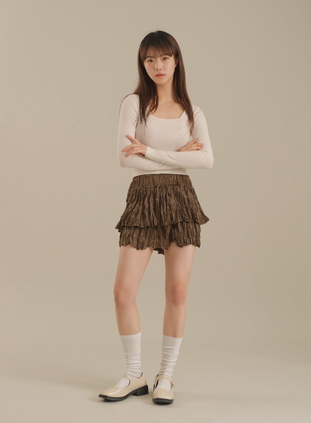 Ruffle Tier Mini Skirt J17