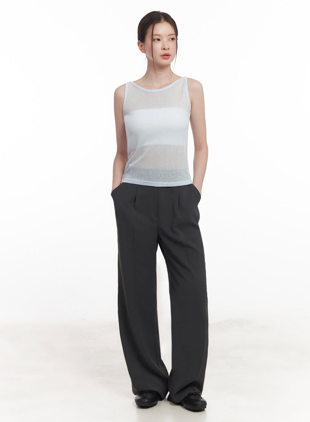 Sheer Knit Tank Top IY509