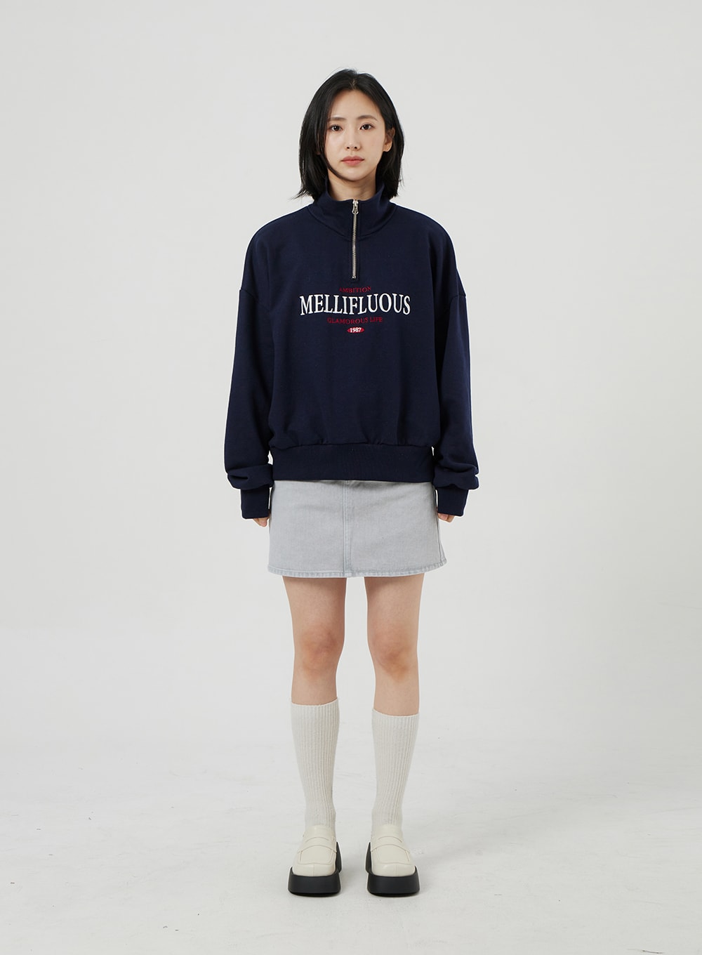 Oversized Half Zip-Up OF316