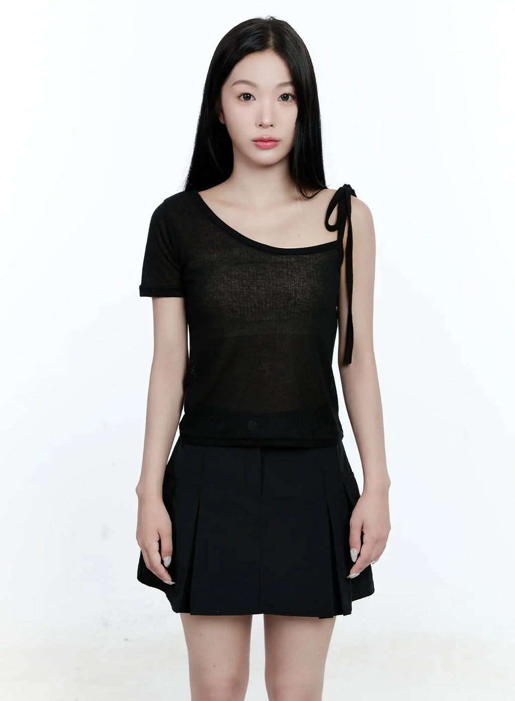 Layered Bow Short-Sleeve Tee CG513