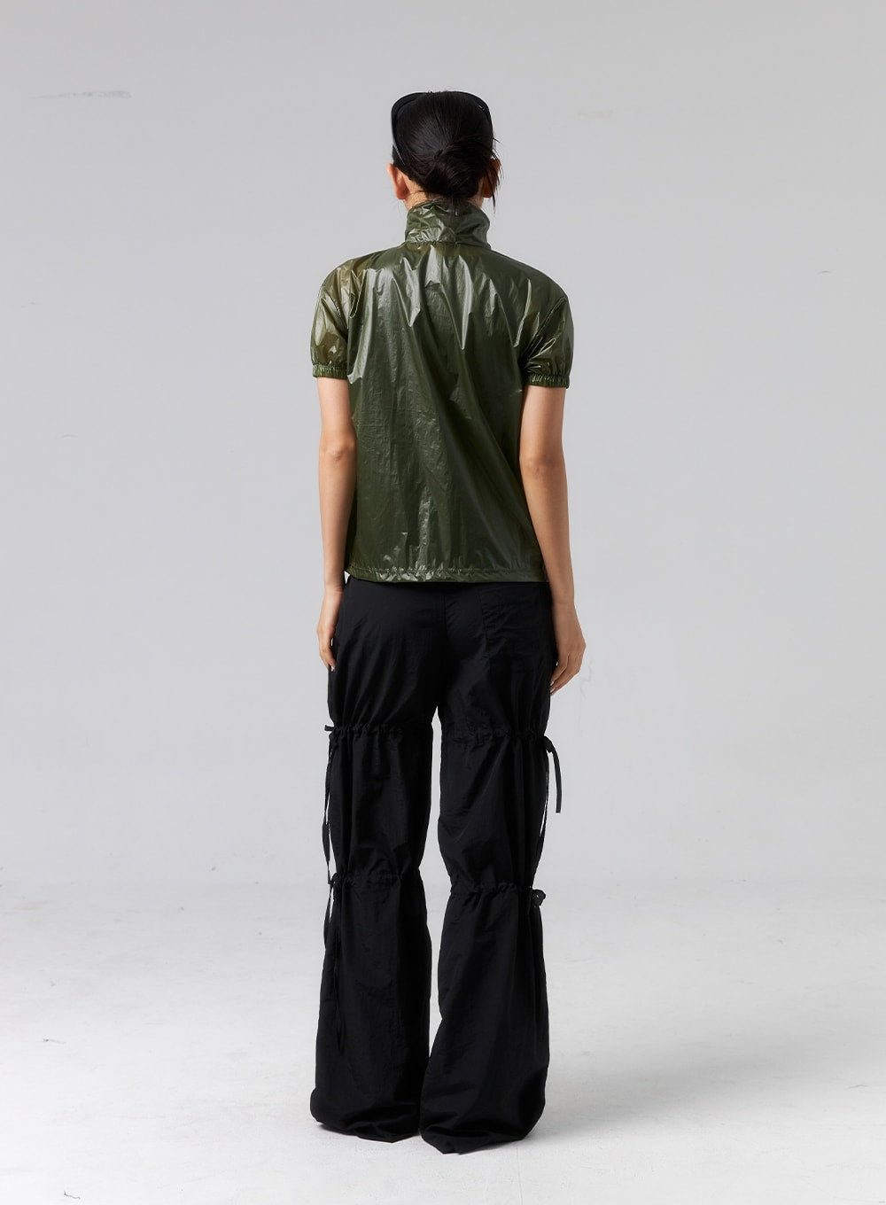 Short Sleeve Nylon Zip-Up CL319