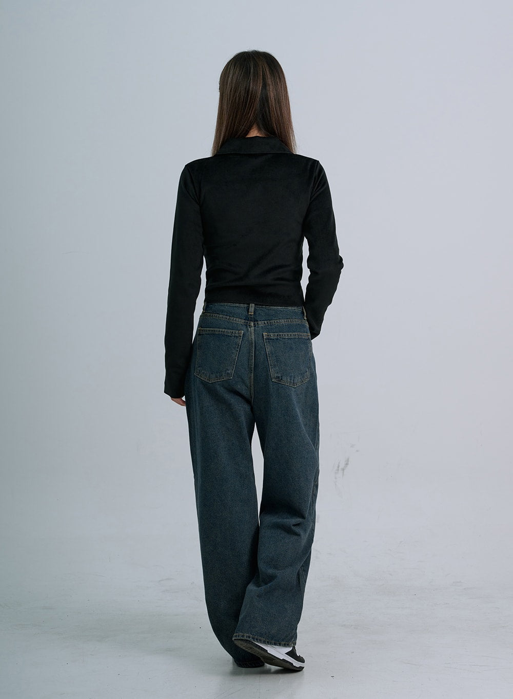 Retro Stitching Wide Denim Pants CO21