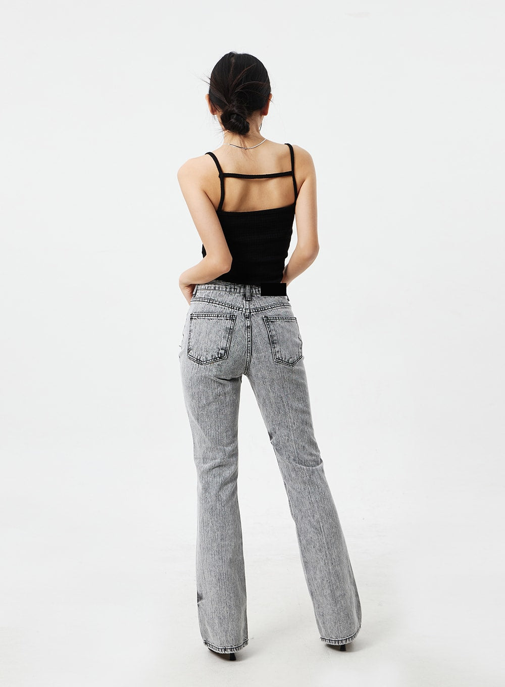 Grey Bootcut Jeans CM324