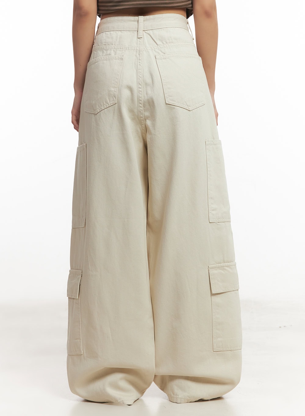 Cargo Cotton Wide-Leg Pants IA517