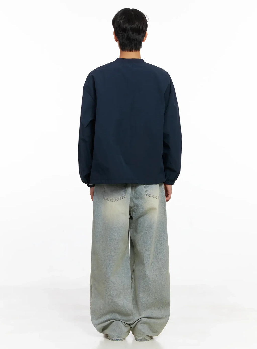 Men's Light Fade Wide-Leg Jeans IO516