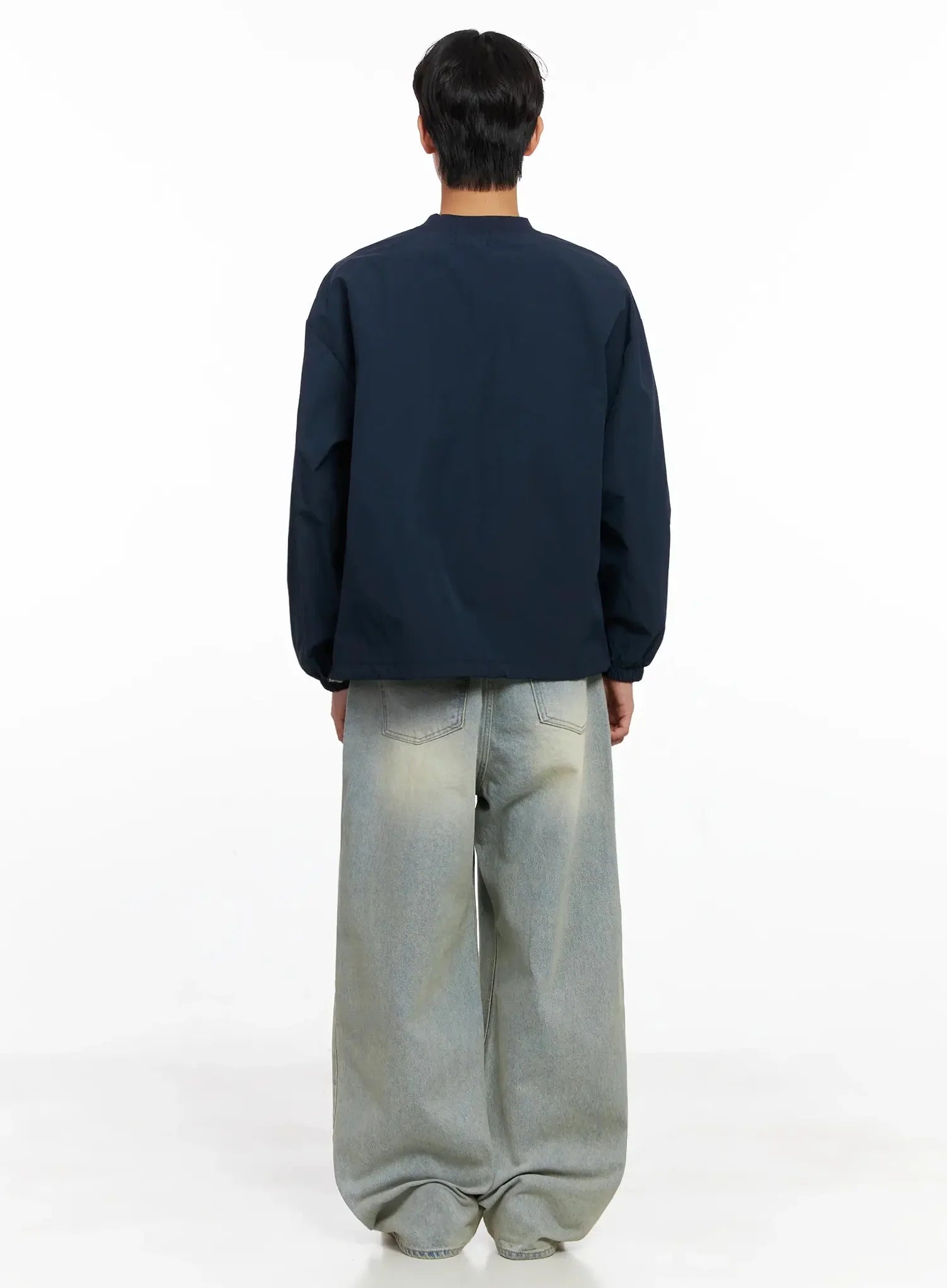 Men's Light Fade Wide-Leg Jeans IO516