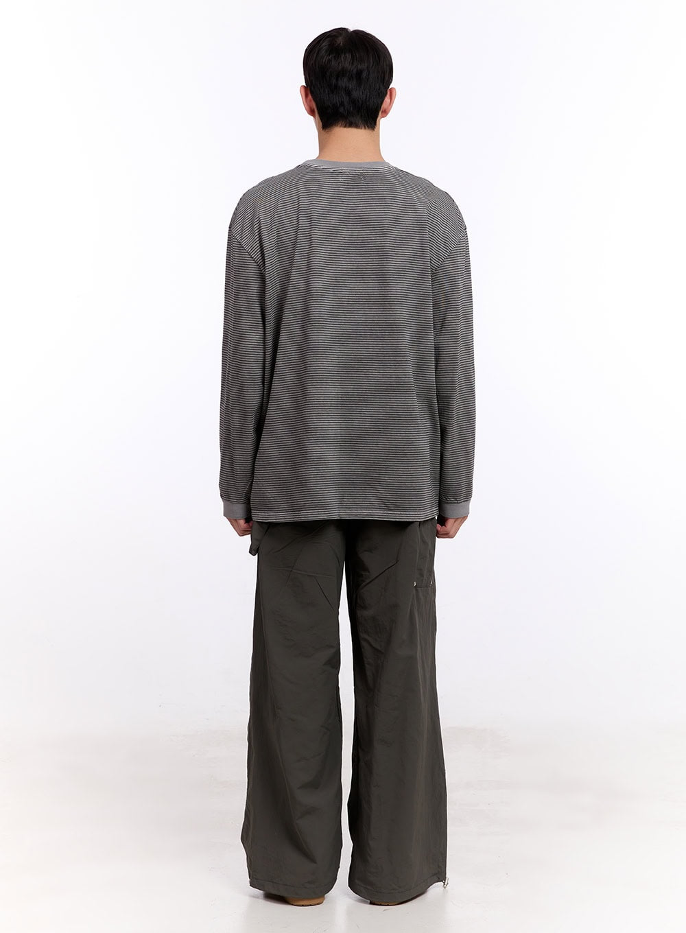 Men's Oversized Striped Long Sleeve Tee IM512