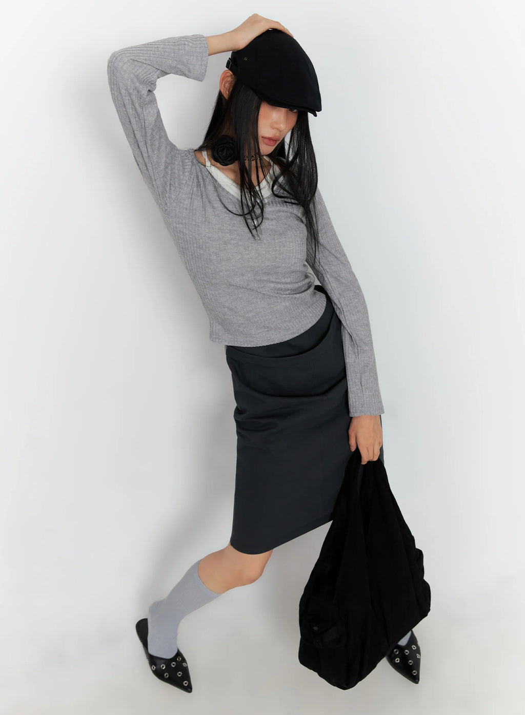 Versatile Double-Layered Midi Skirt CO517