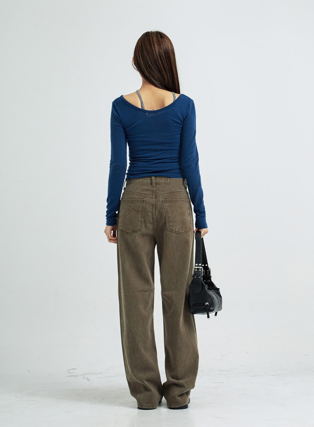 Caroline Long Sleeve Strip Top Set CS07