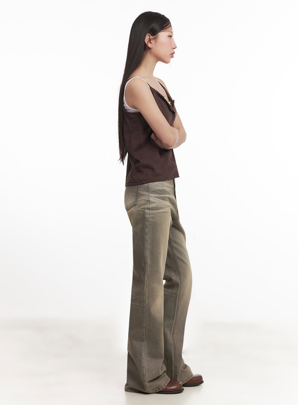 Sherry Washed Slim-Fit Bootcut Jeans IM528