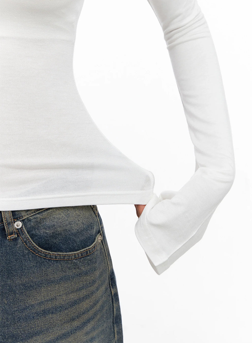 Chic Cross Strap Long Sleeve Tee IG528